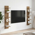 vidaXL Półka ścienna 2 pcs Dąb artisan 22 x 15 x 100 cm