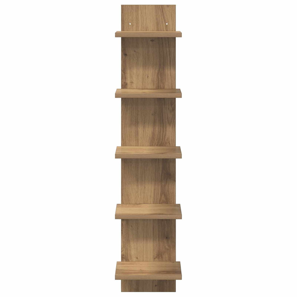 vidaXL Półka ścienna 2 pcs Dąb artisan 22 x 15 x 100 cm