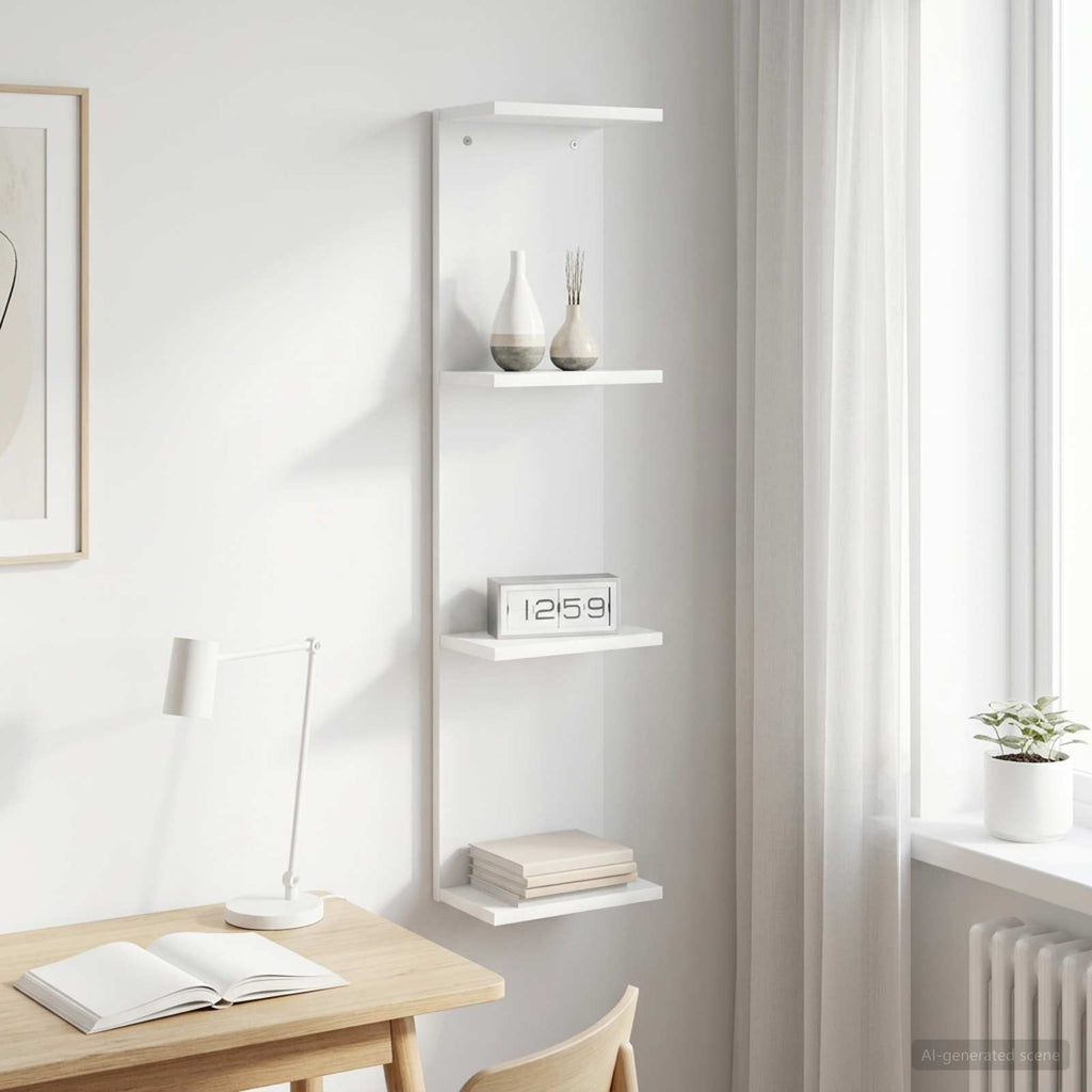 vidaXL Półka ścienna Biały 22 x 15 x 100 cm Drewno inżynieryjne