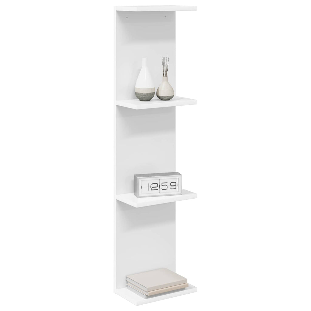 vidaXL Półka ścienna 2 pcs Biały 22 x 15 x 100 cm Drewno inżynieryjne