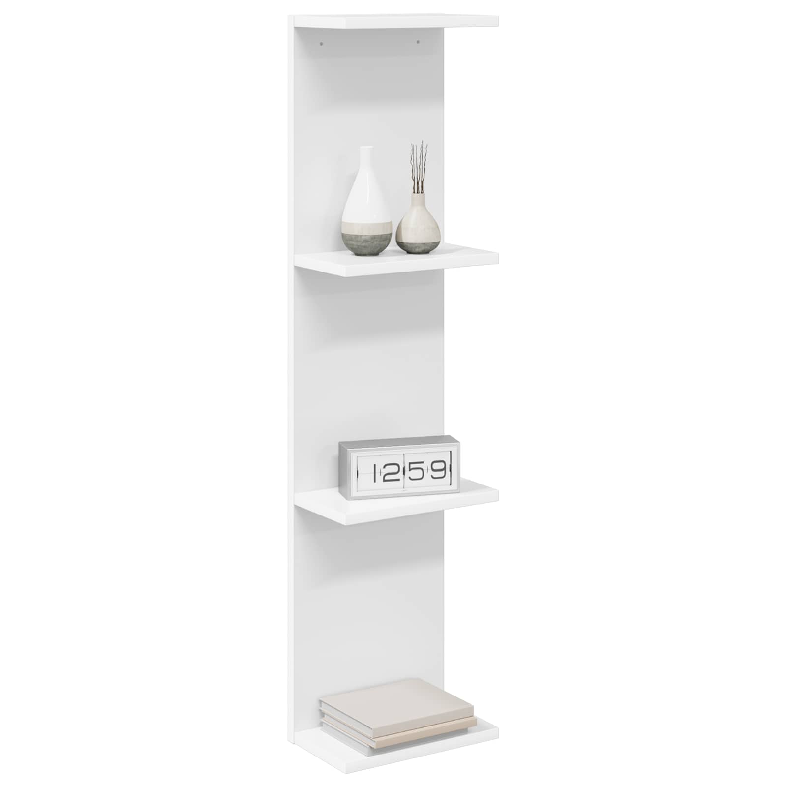 vidaXL Półka ścienna 2 pcs Biały 22 x 15 x 100 cm Drewno inżynieryjne