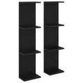 vidaXL Półka ścienna 2 pcs Czarny dąb 22 x 15 x 100 cm