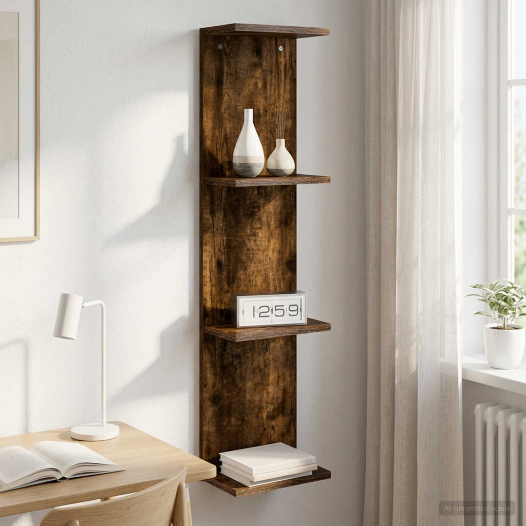 vidaXL Półka ścienna Dąb wędzony 22 x 15 x 100 cm Drewno inżynieryjne