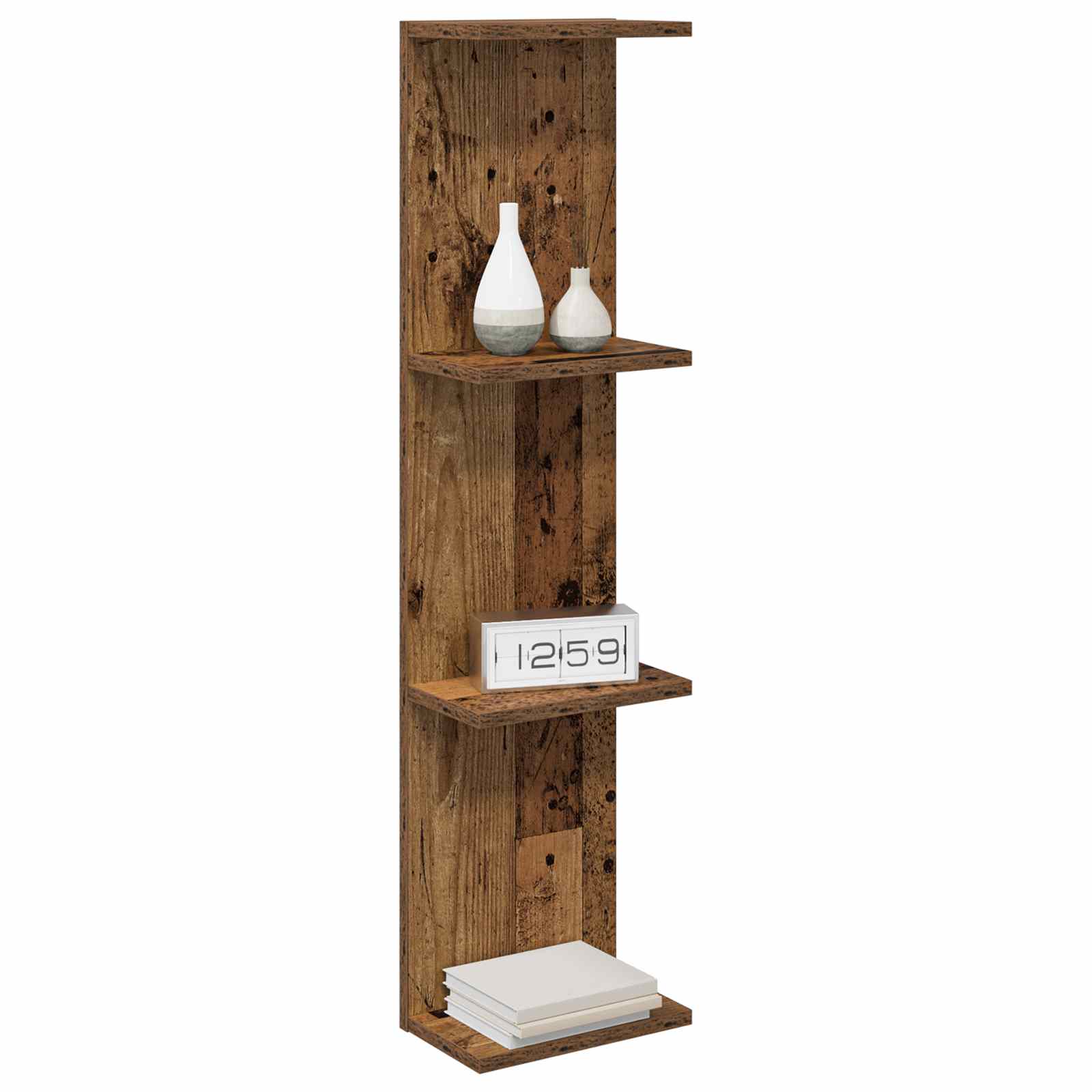 vidaXL Półka ścienna 2 pcs Stare drewno 22 x 15 x 100 cm