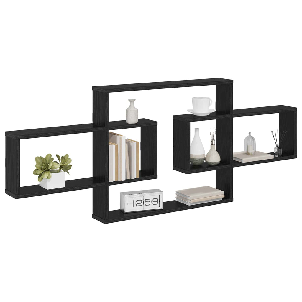 vidaXL Półka ścienna Czarny dąb 130 x 10 x 50 cm Drewno inżynieryjne