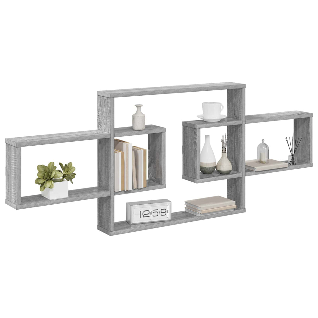 vidaXL Półka ścienna Szary Sonoma 130 x 10 x 50 cm Drewno inżynieryjne