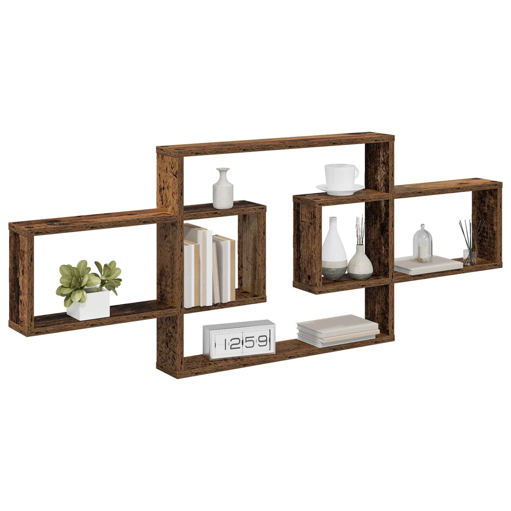 vidaXL Półka ścienna Stare drewno 130 x 10 x 50 cm Drewno inżynieryjne
