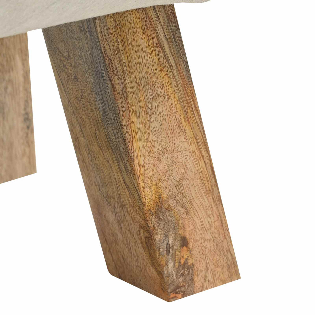vidaXL ławka 60 x 30 x 45 cm Prawdziwa skóra Brązowy i biały