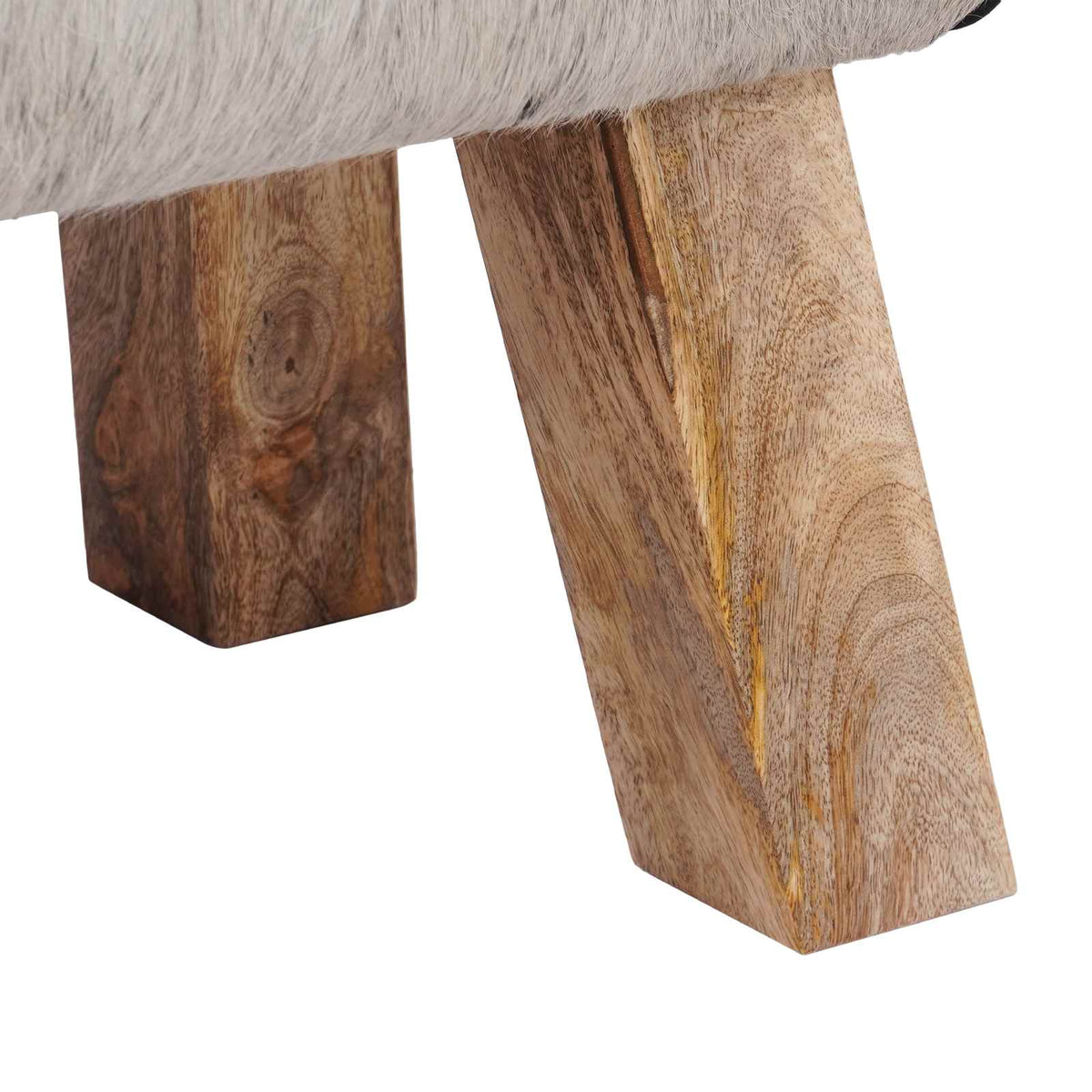 vidaXL ławka 60 x 30 x 45 cm Prawdziwa skóra Czarny i Biały