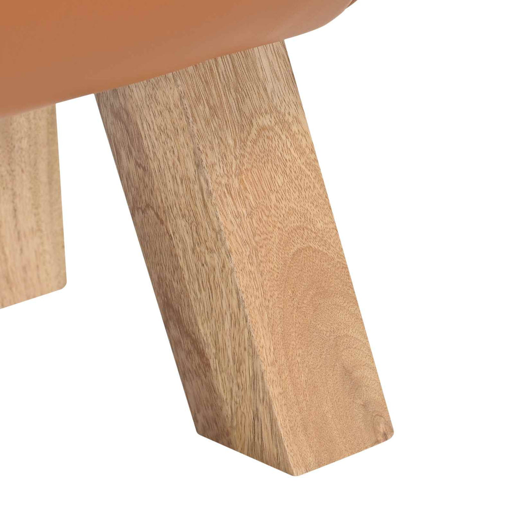 vidaXL ławka 110 x 30 x 45 cm Prawdziwa skóra brązowy