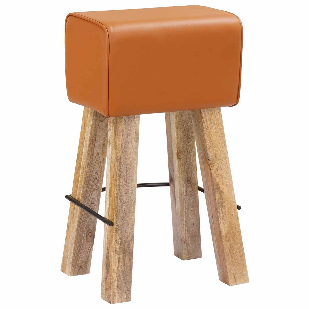vidaXL Stołek barowy 2 szt. brązowy 44 x 33 x 74 cm Prawdziwa skóra