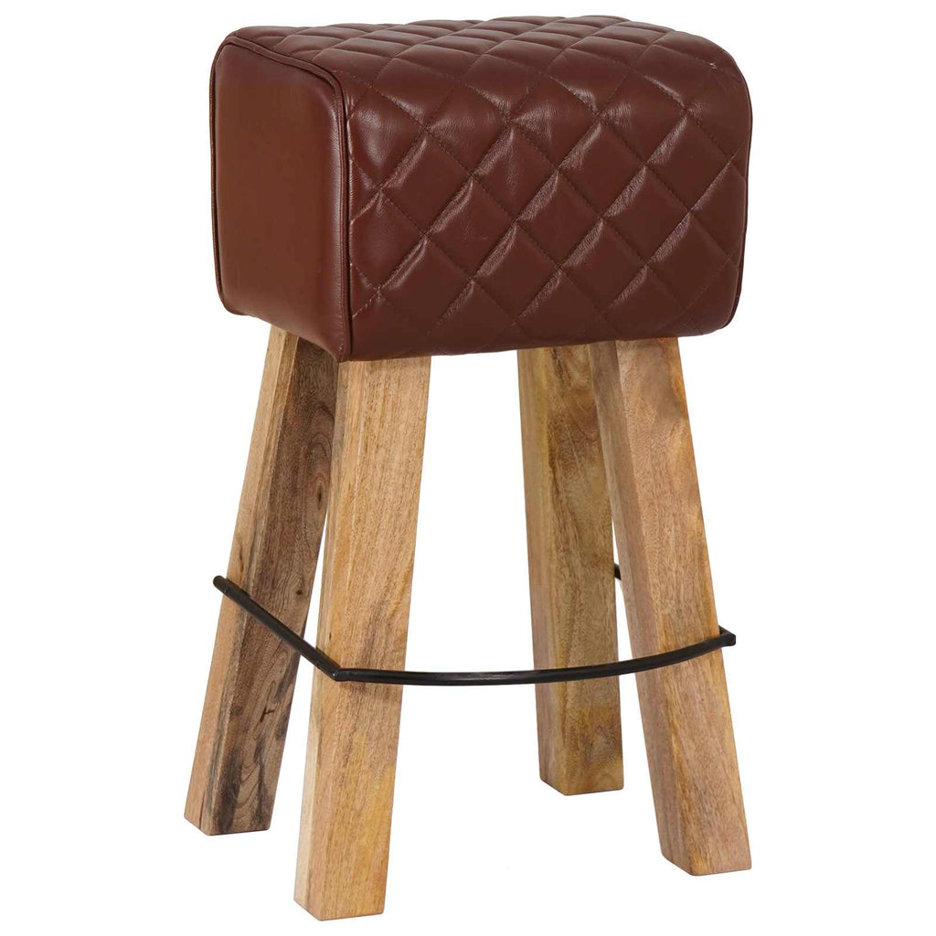 vidaXL Stołek barowy 2 szt. Brązowy diament 44 x 33 x 74 cm