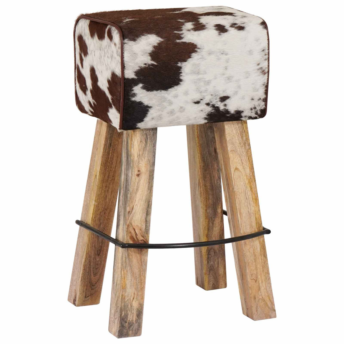 vidaXL Stołek barowy 2 szt. Brązowy i biały 44 x 33 x 74 cm