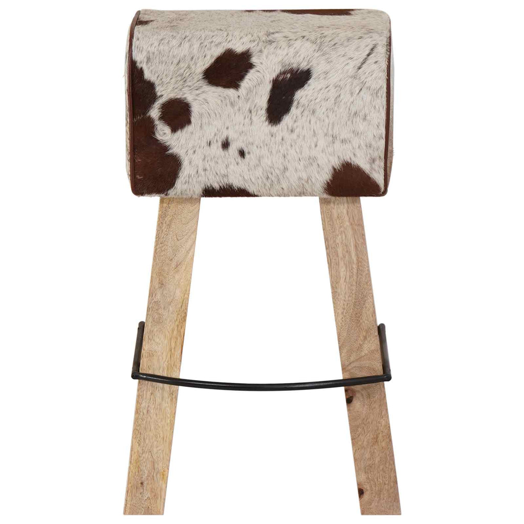 vidaXL Stołek barowy 2 szt. Brązowy i biały 44 x 33 x 74 cm