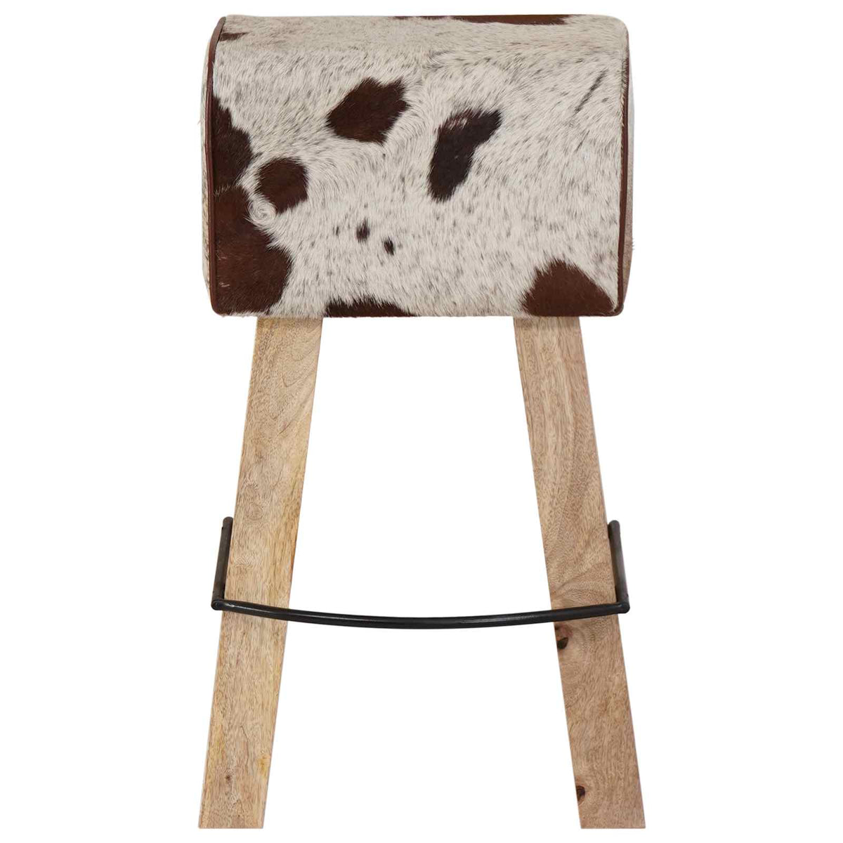vidaXL Stołek barowy 2 szt. Brązowy i biały 44 x 33 x 74 cm
