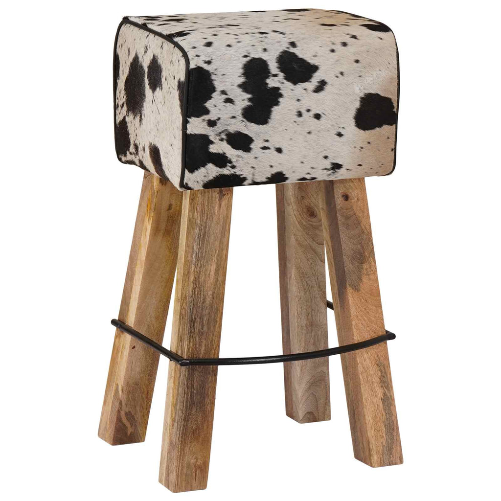 vidaXL Stołek barowy 2 szt. Czarny i Biały 44 x 33 x 74 cm