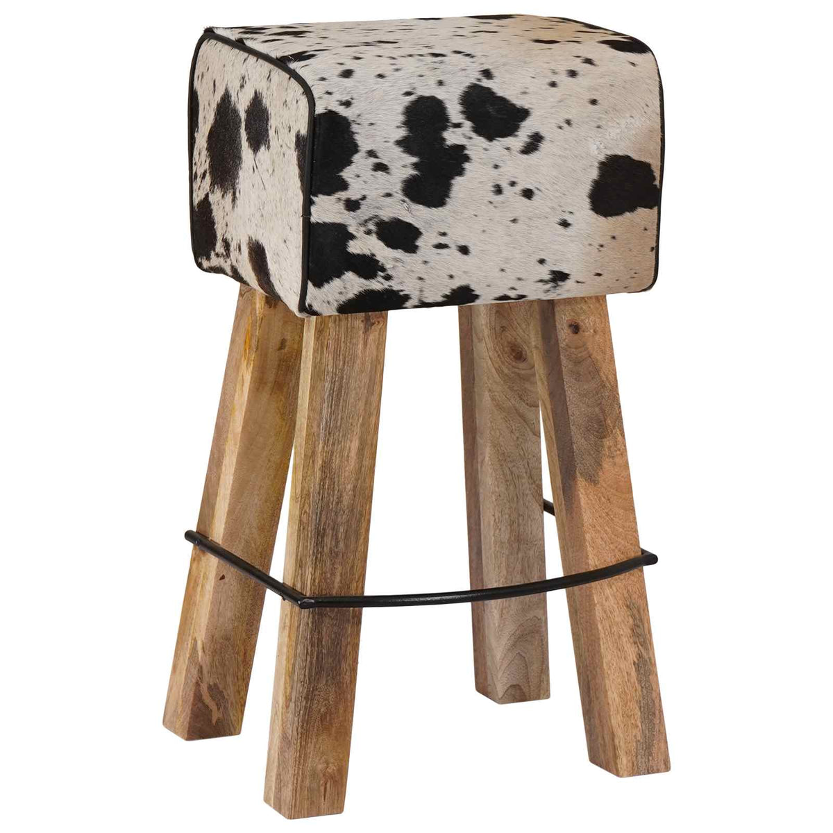 vidaXL Stołek barowy 2 szt. Czarny i Biały 44 x 33 x 74 cm