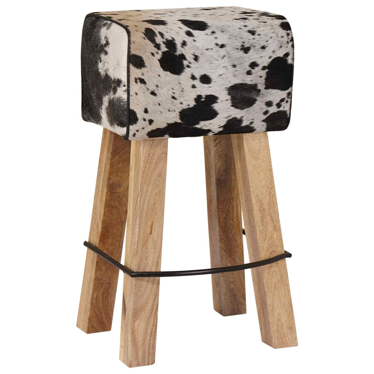 vidaXL Stołek barowy 2 szt. Czarny i Biały 44 x 33 x 74 cm