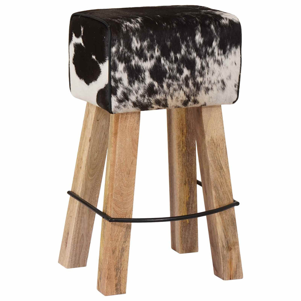 vidaXL Stołek barowy 2 szt. Czarny i Biały 44 x 33 x 74 cm