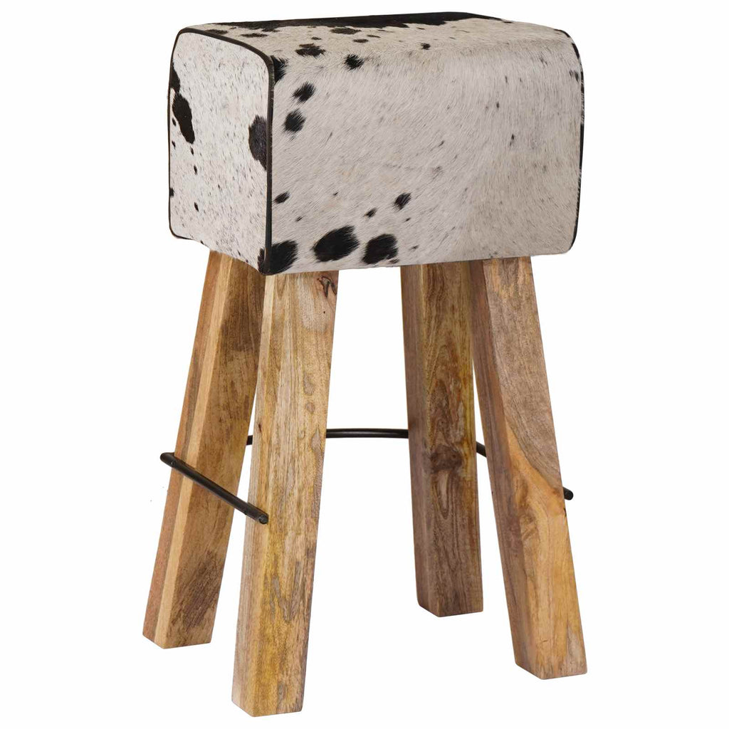 vidaXL Stołek barowy 2 szt. Czarny i Biały 44 x 33 x 74 cm