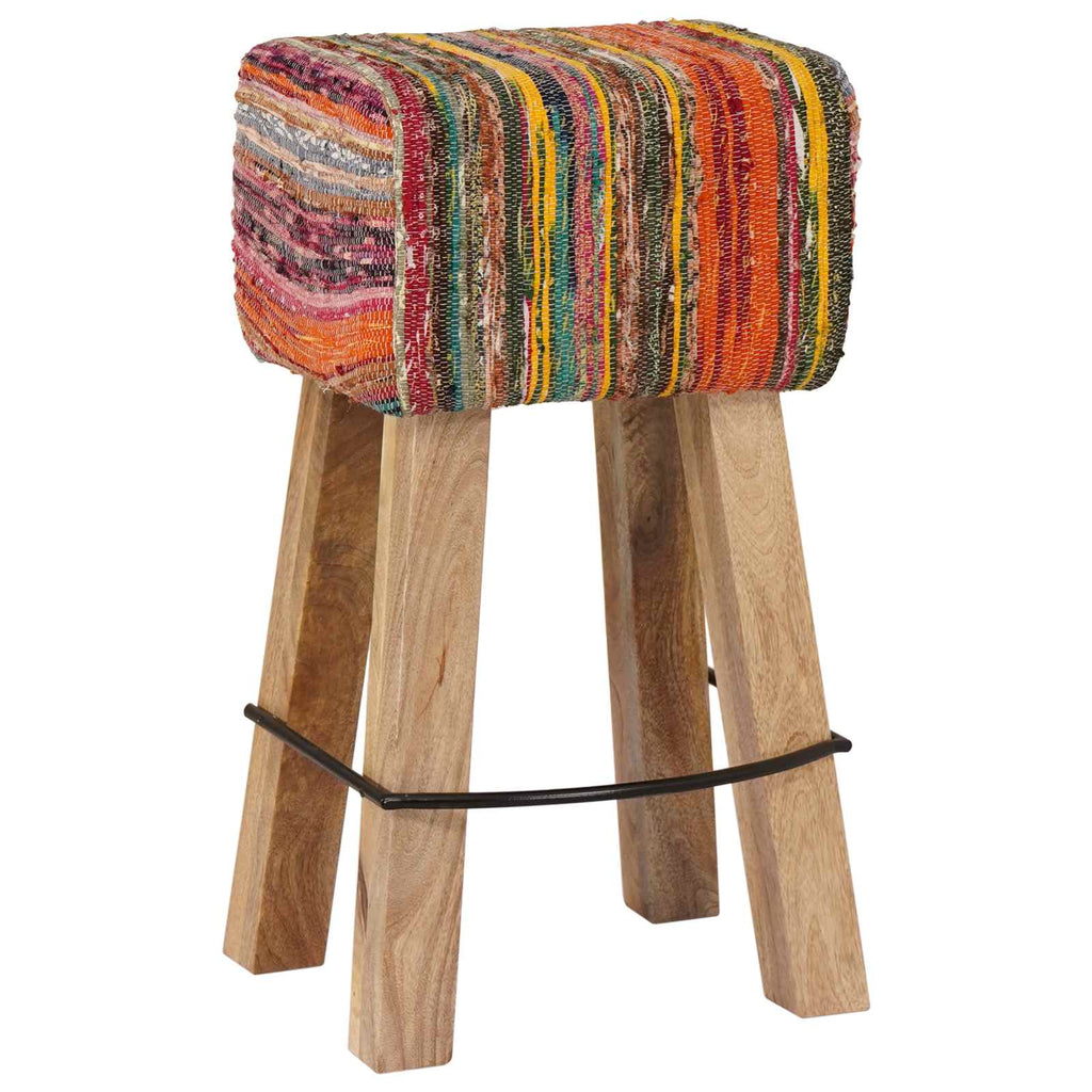 vidaXL Stołek barowy 2 szt. Wielokolorowe 44 x 33 x 74 cm