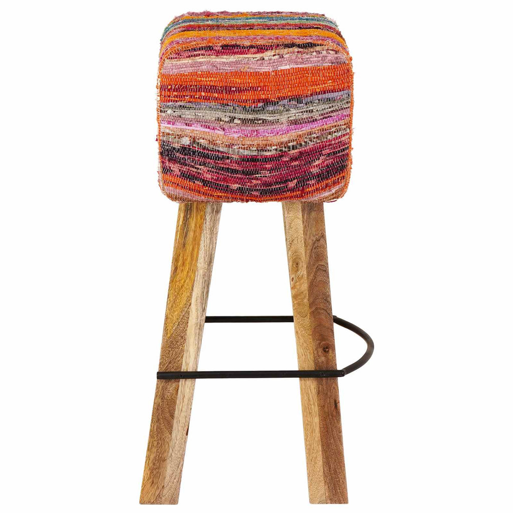 vidaXL Stołek barowy 2 szt. Wielokolorowe 44 x 33 x 74 cm