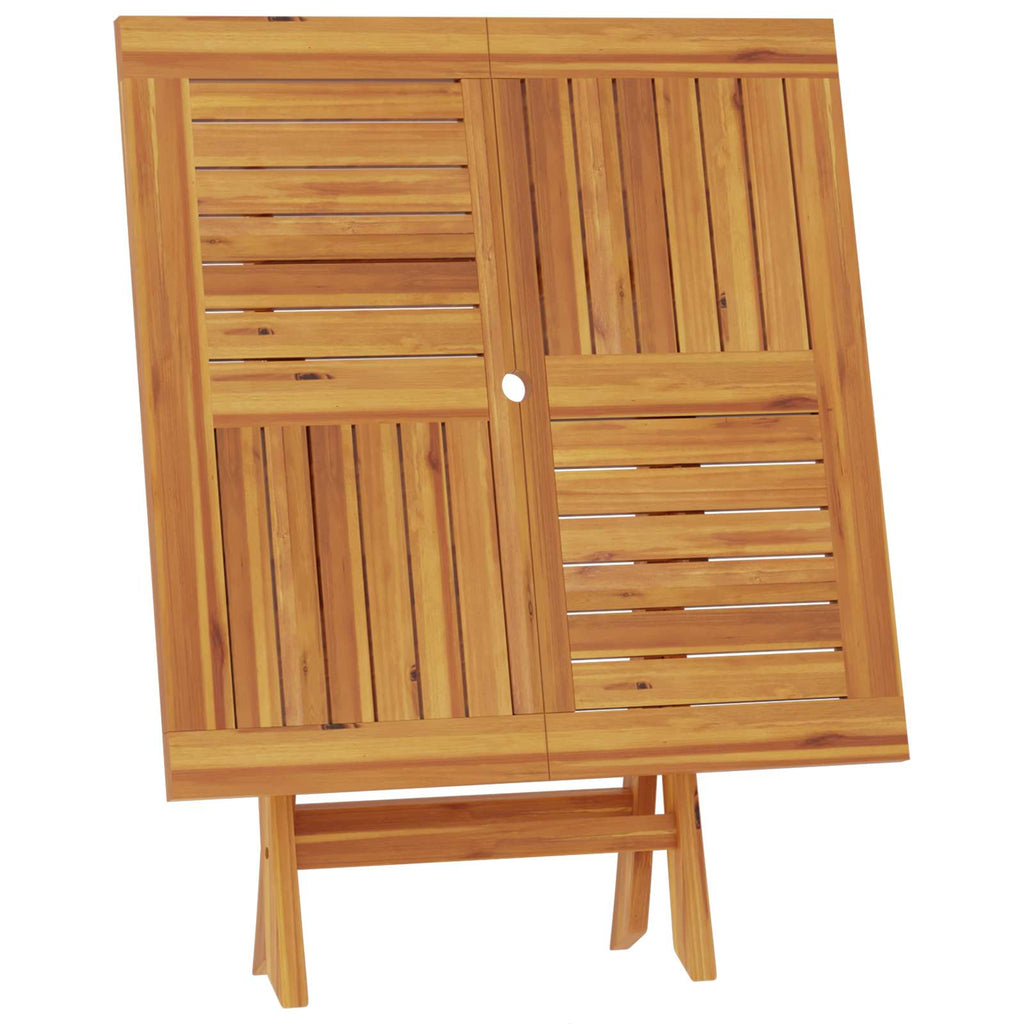 vidaXL Składany Stół Ogrodowy naturalny 90 x 90 x 75 cm