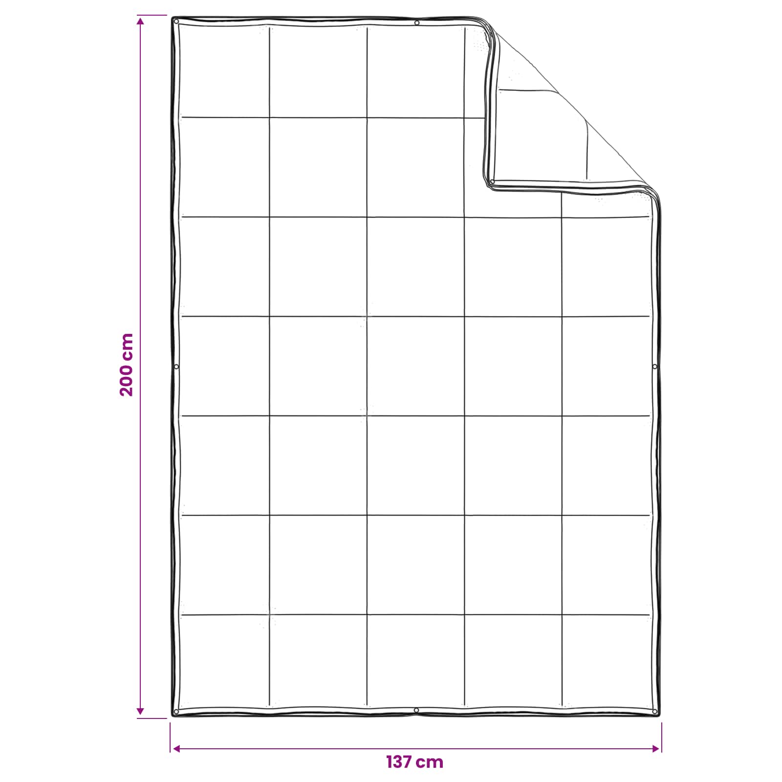 vidaXL Komplet Kołder na cały rok 2 szt. 137 x 200 cm 150+250 gsm