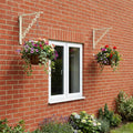 vidaXL Kątowniki do półek ściennych 2 szt. Antyczna biel