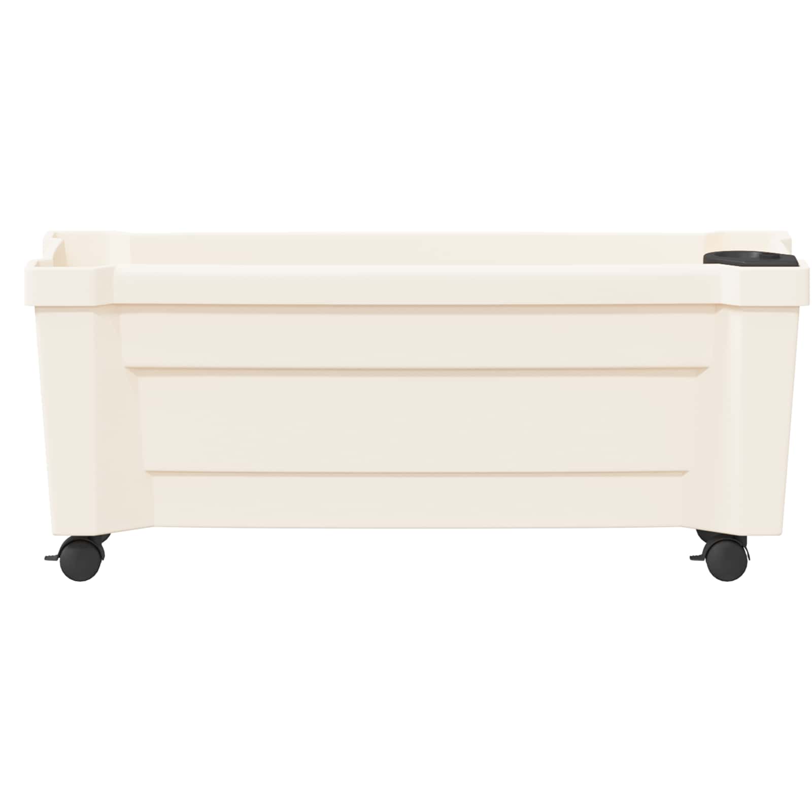 vidaXL Donica Calypso z kółkami Biały 79 x 35 x 33 cm PP