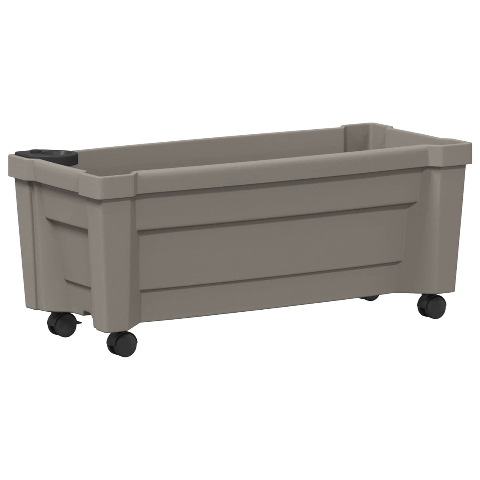 vidaXL Donica Calypso z kółkami Szary 79 x 35 x 33 cm PP