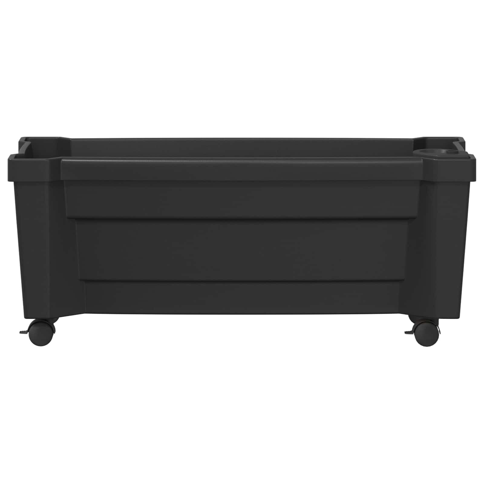 vidaXL Donica Calypso z kółkami antracytowy 79 x 35 x 33 cm PP