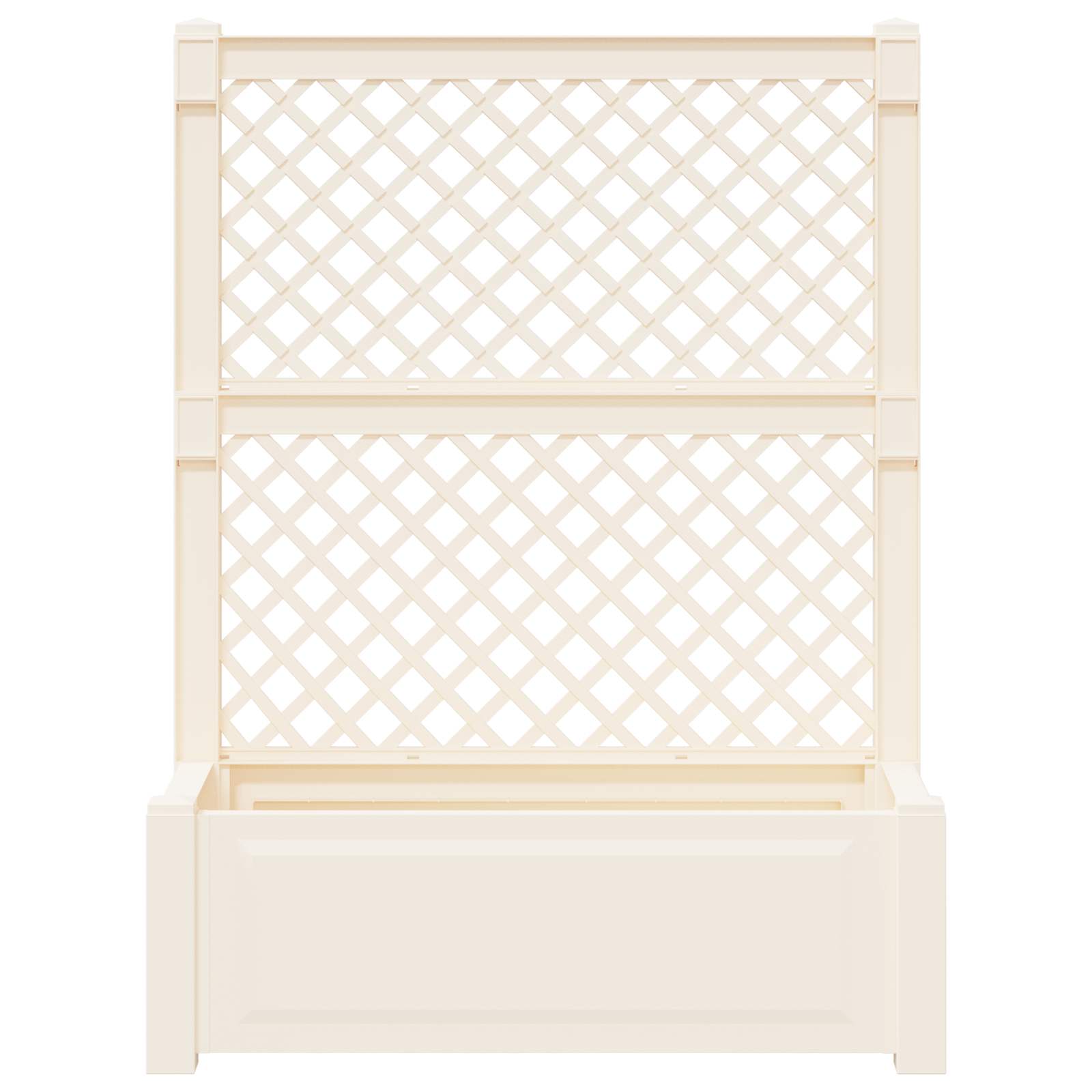 vidaXL Duża doniczka z trelą 2 pcs Biały 143 x 143 x 133,5 cm PP