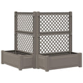 vidaXL Duża doniczka z trelą 2 pcs Szary 143 x 143 x 133,5 cm PP