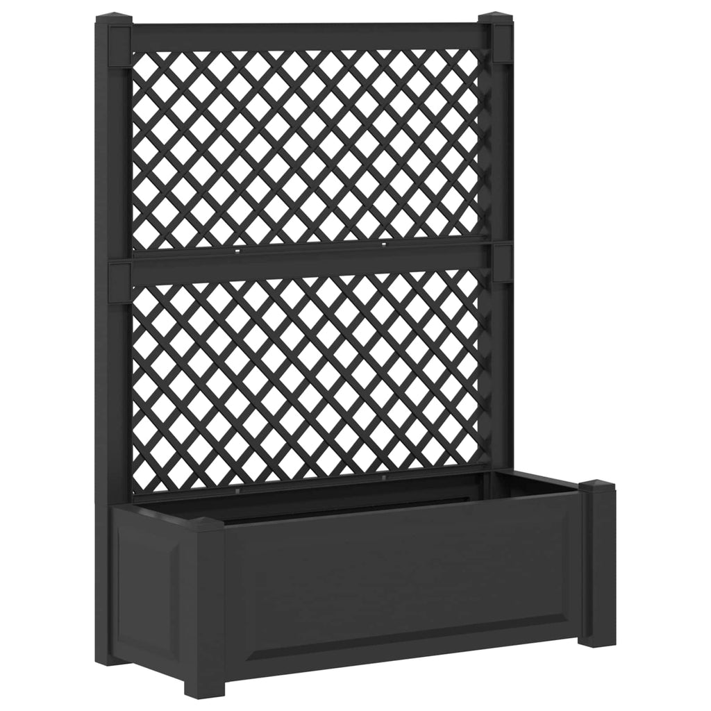 vidaXL Duża doniczka z trelą 2 pcs antracytowy 143 x 143 x 133,5 cm PP