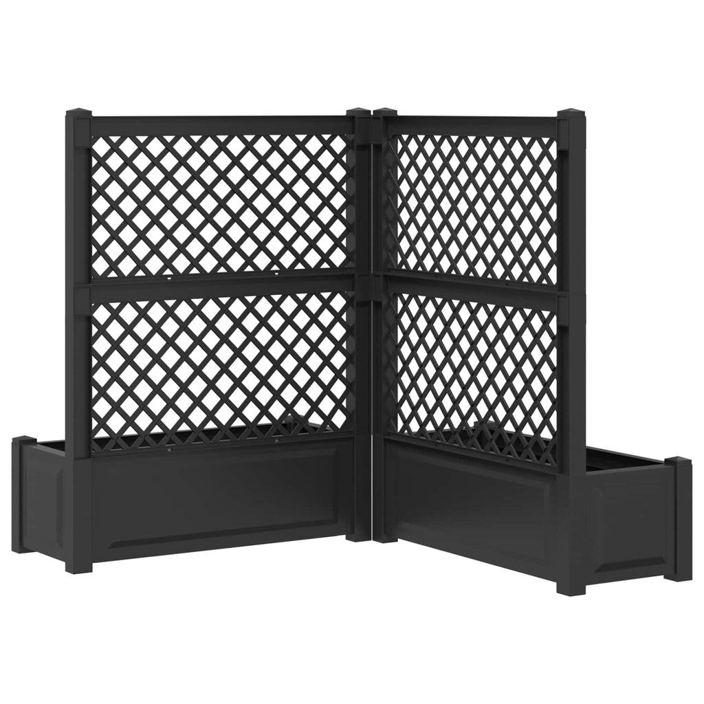 vidaXL Duża doniczka z trelą 2 pcs antracytowy 143 x 143 x 133,5 cm PP