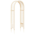 vidaXL Różany łuk z kolcami Biały 97 x 43 x 218 cm PP