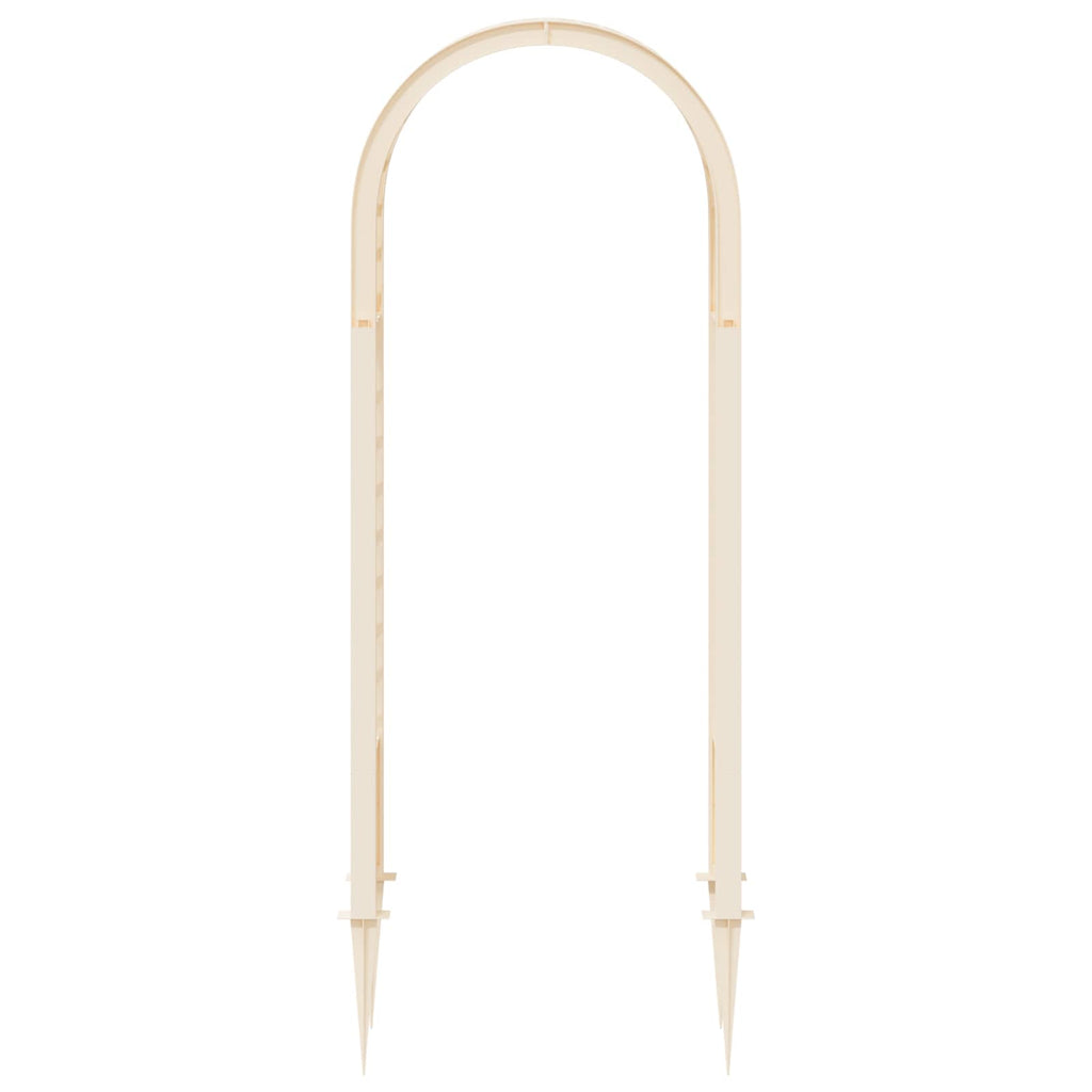 vidaXL Różany łuk z kolcami Biały 97 x 43 x 218 cm PP