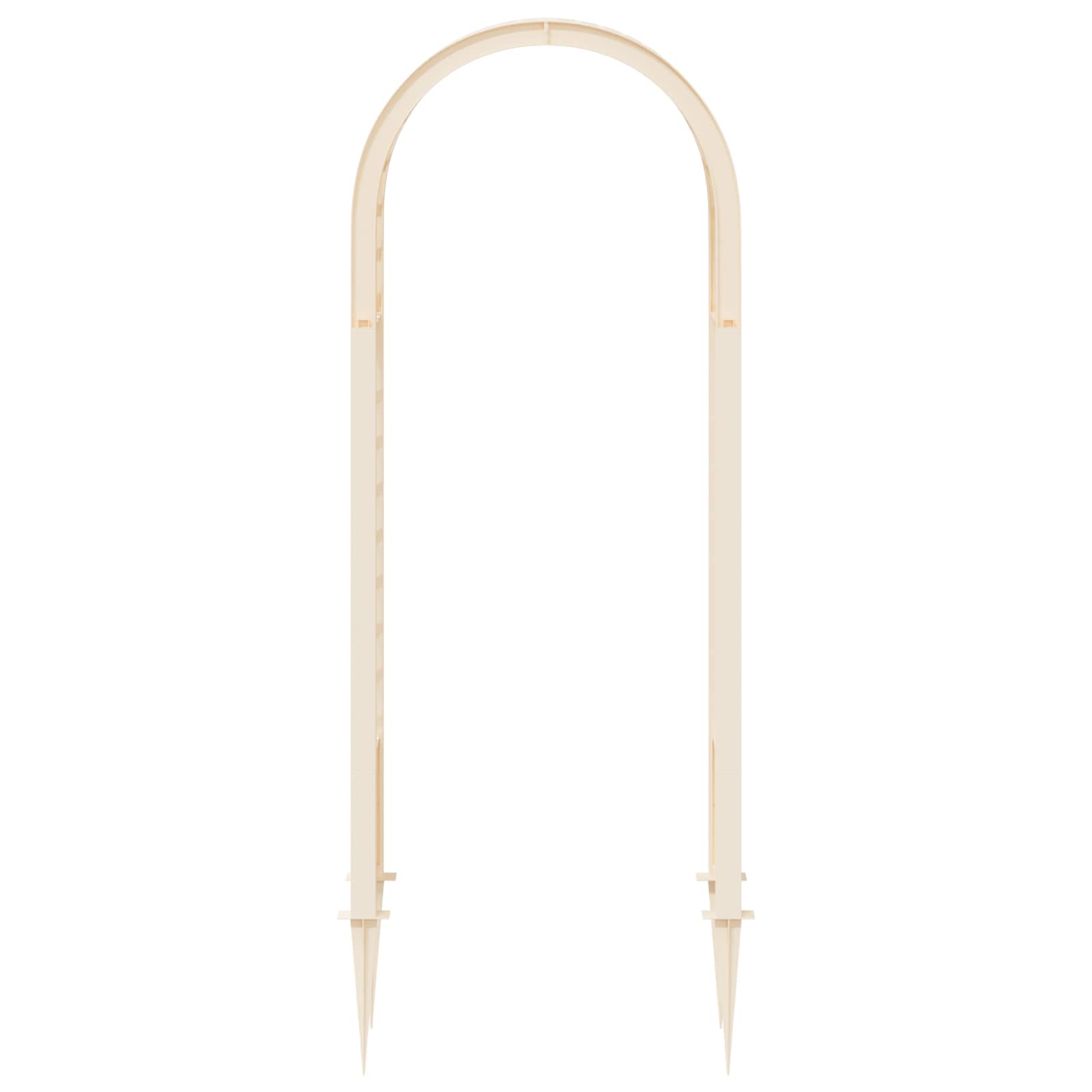 vidaXL Różany łuk z kolcami Biały 97 x 43 x 218 cm PP