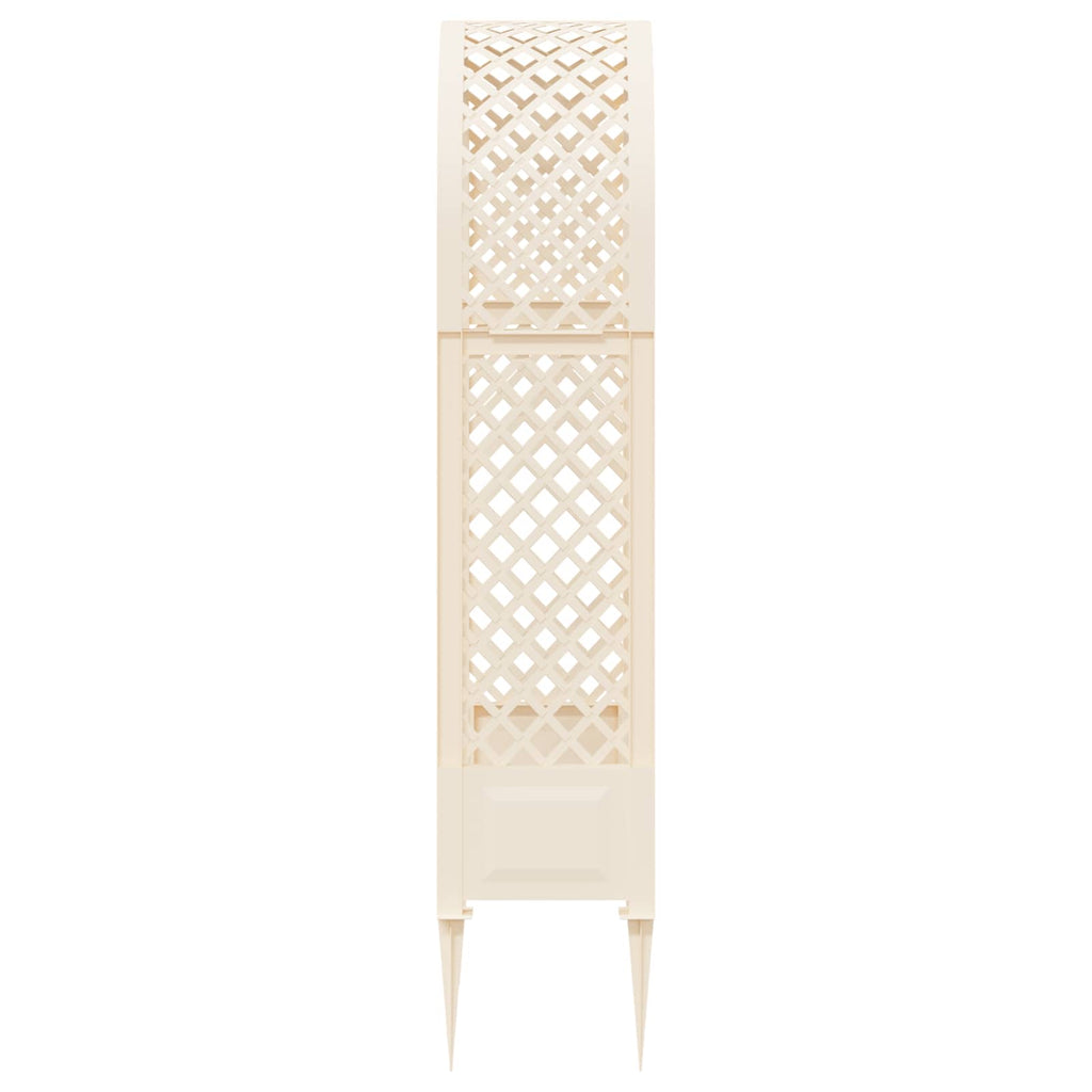 vidaXL Różany łuk z kolcami Biały 97 x 43 x 218 cm PP