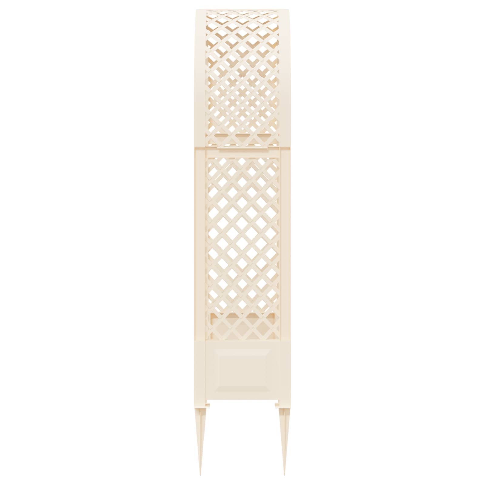 vidaXL Różany łuk z kolcami Biały 97 x 43 x 218 cm PP