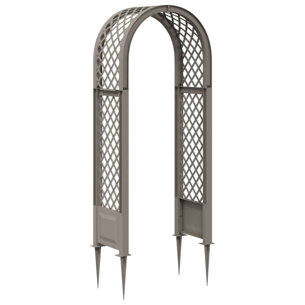 vidaXL Różany łuk z kolcami Szary 97 x 43 x 218 cm PP