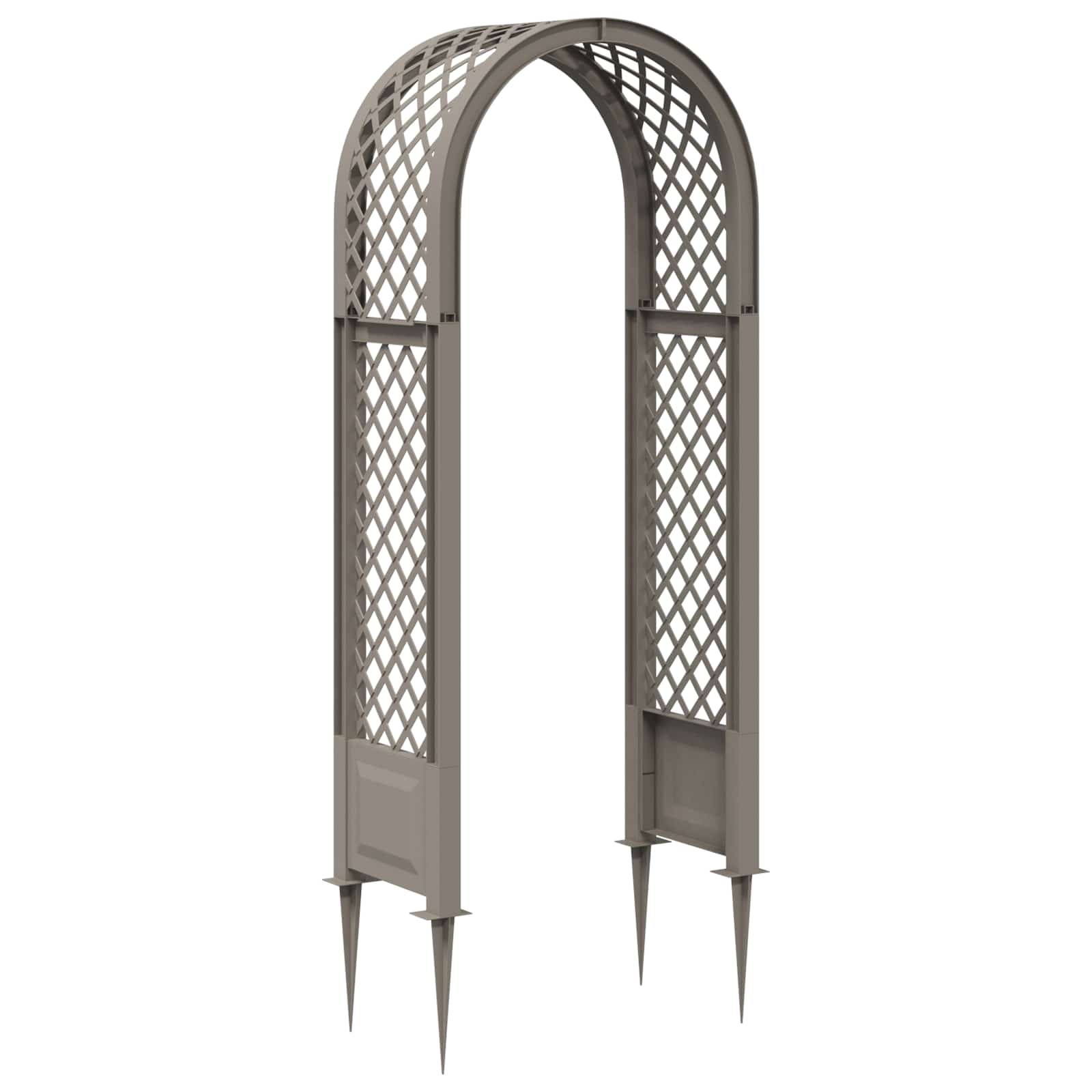 vidaXL Różany łuk z kolcami Szary 97 x 43 x 218 cm PP