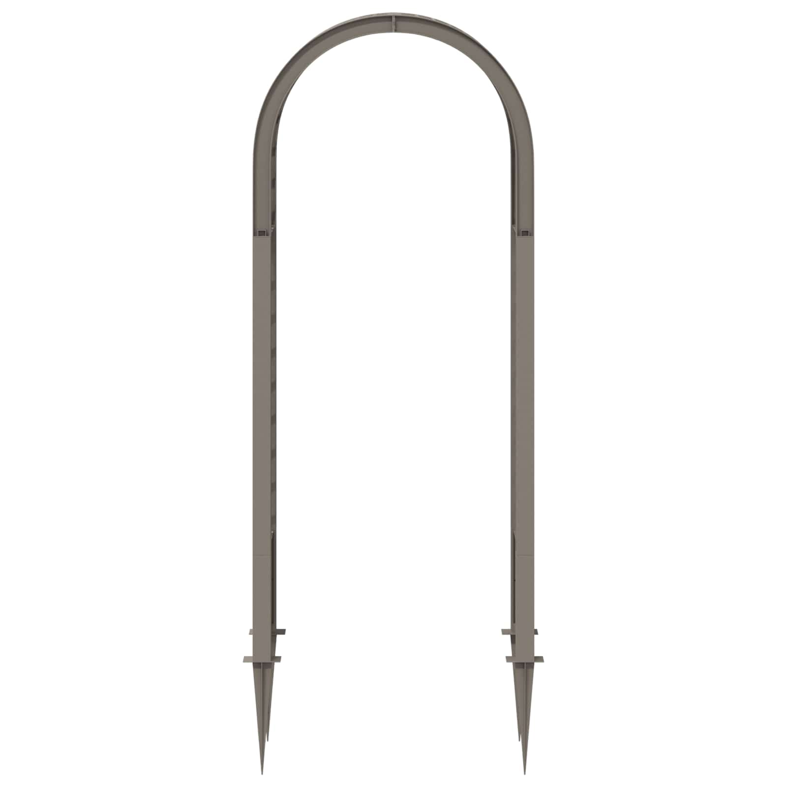 vidaXL Różany łuk z kolcami Szary 97 x 43 x 218 cm PP