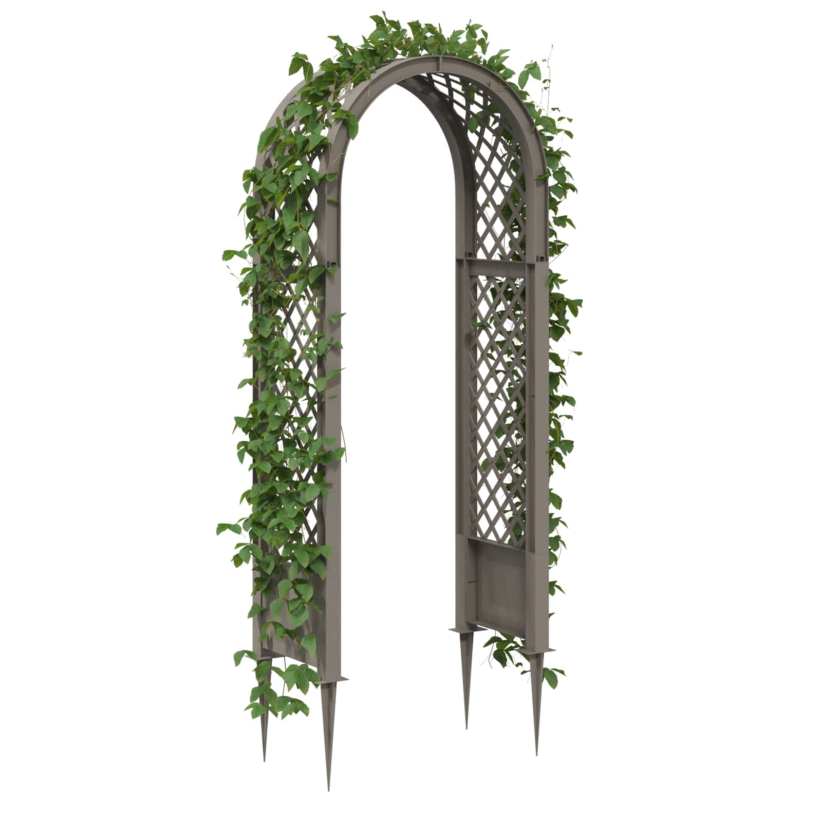 vidaXL Różany łuk z kolcami Szary 97 x 43 x 218 cm PP