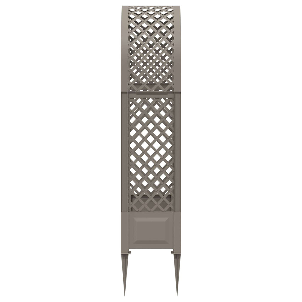 vidaXL Różany łuk z kolcami Szary 97 x 43 x 218 cm PP
