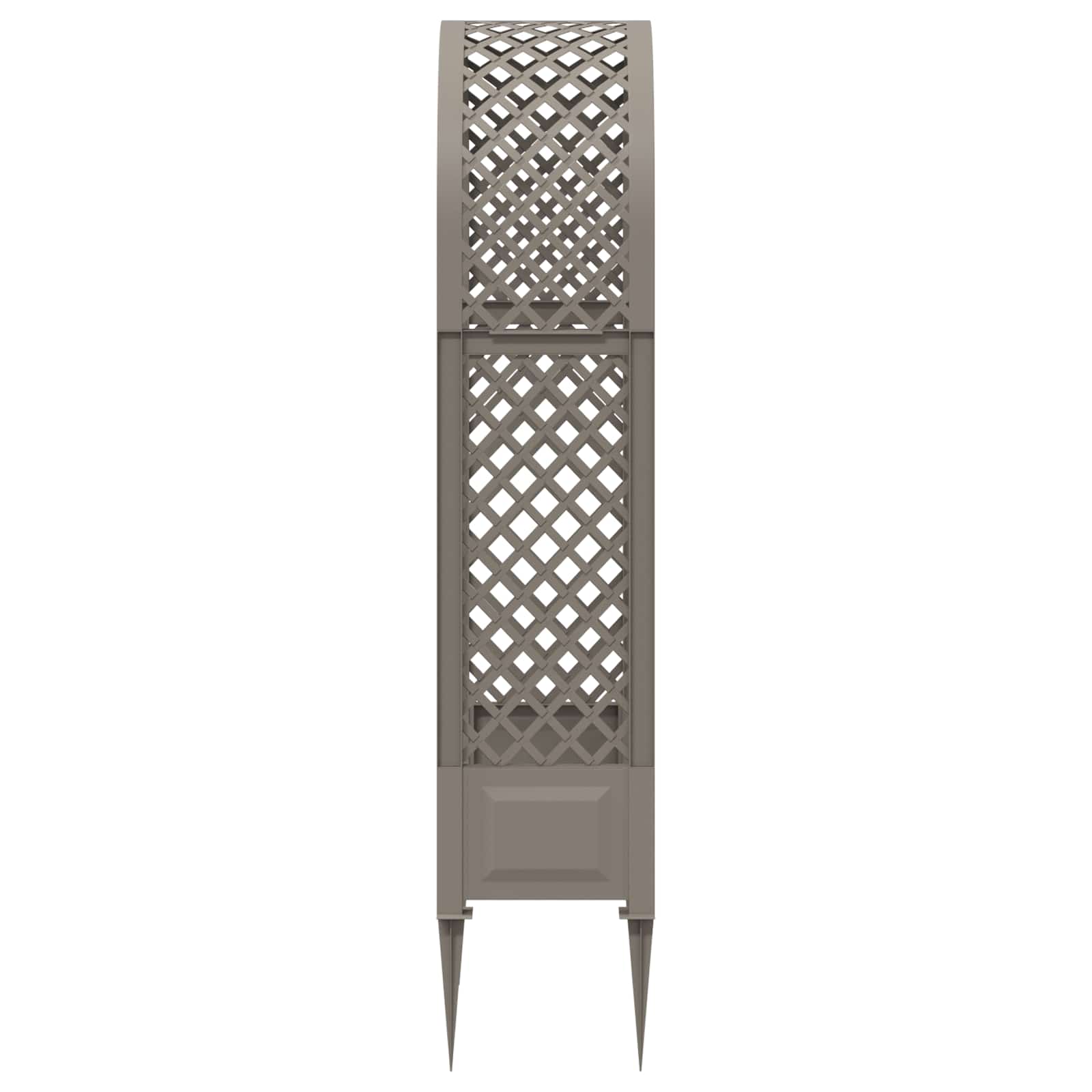 vidaXL Różany łuk z kolcami Szary 97 x 43 x 218 cm PP