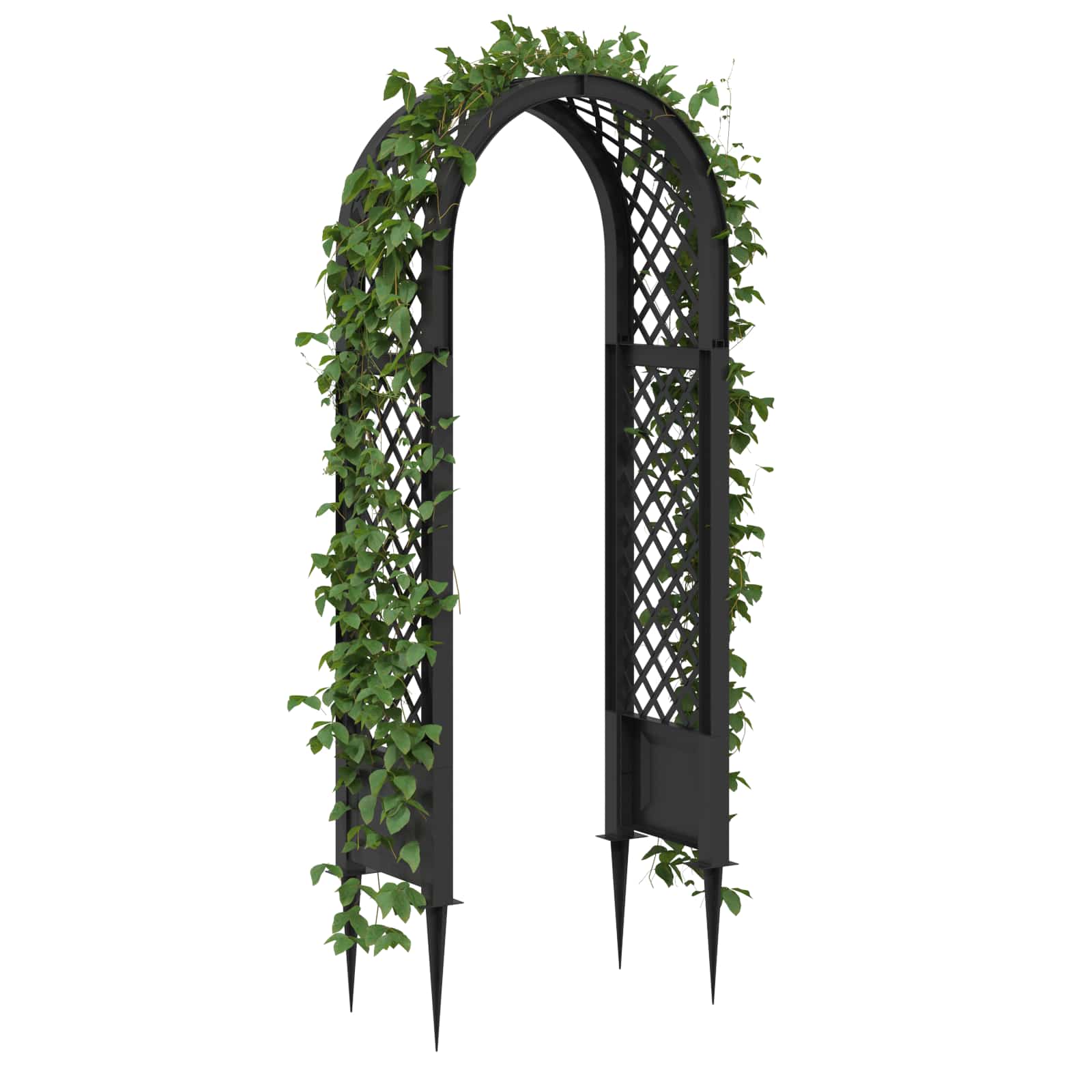 vidaXL Różany łuk z kolcami antracytowy 97 x 43 x 218 cm PP