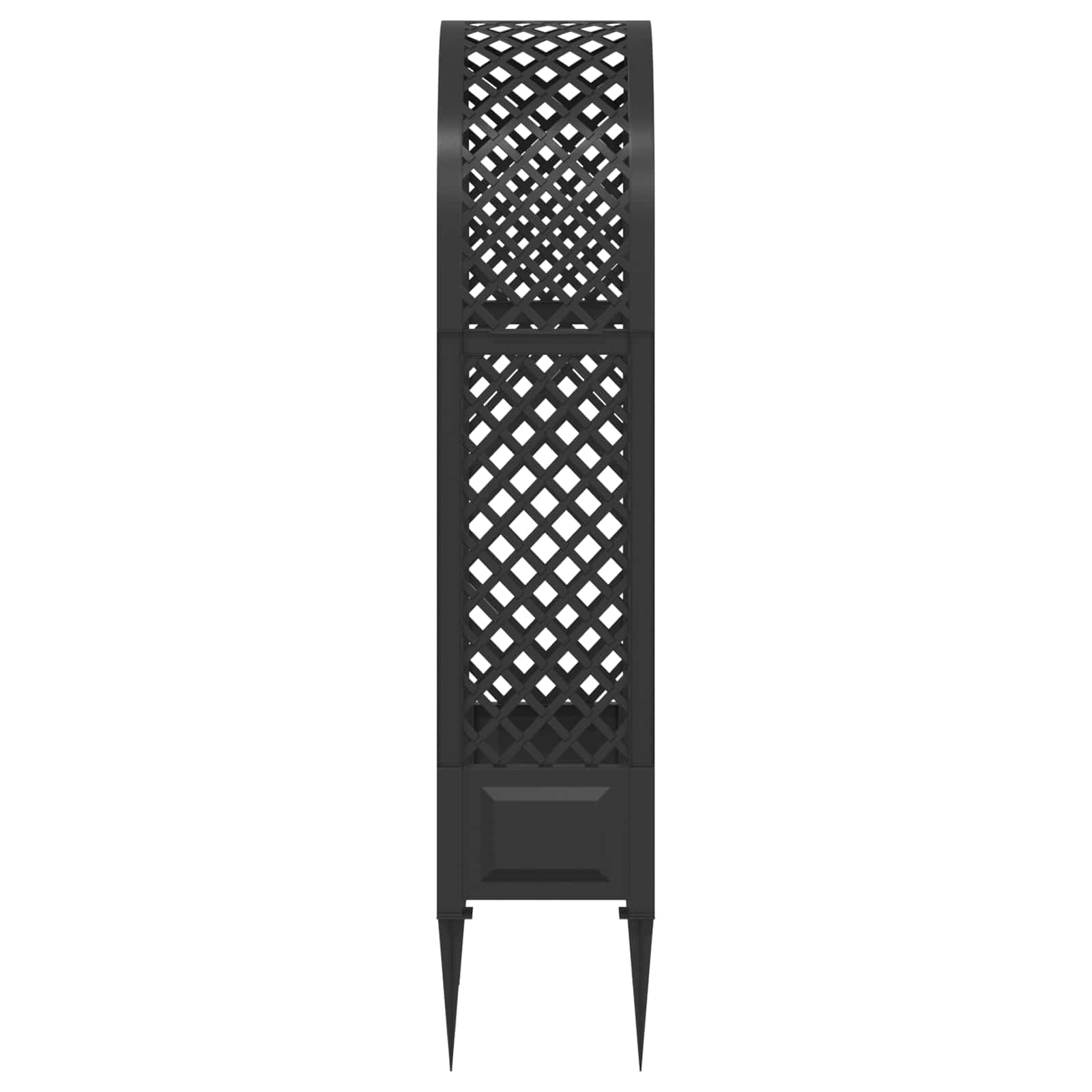 vidaXL Różany łuk z kolcami antracytowy 97 x 43 x 218 cm PP