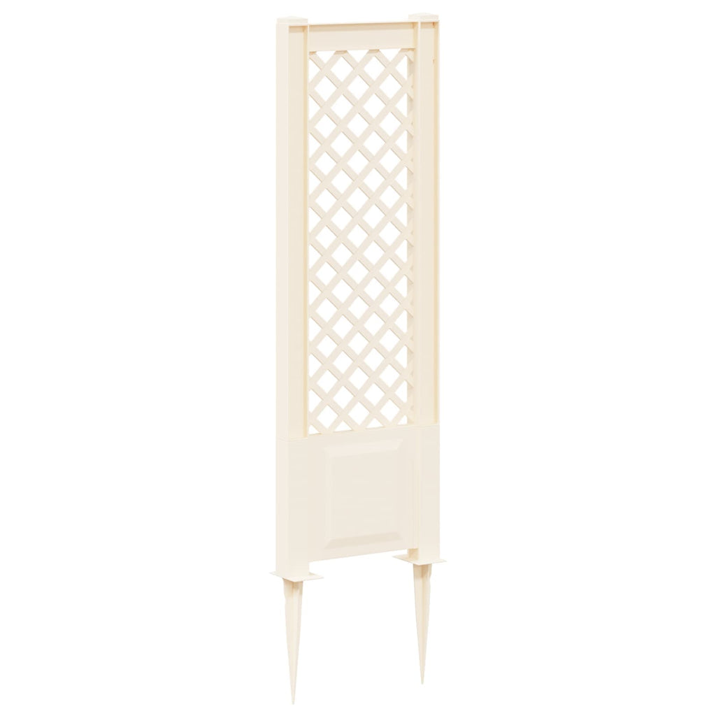 vidaXL Trellis z gwoździem Biały 43 x 6 x 165 cm PP